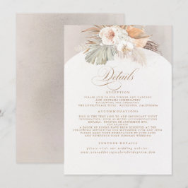 Pampas Grass Elegante weiche Pastellfarben Details Begleitkarte
