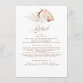 Pampas Grass Elegante weiche Pastellfarben Details Begleitkarte (Vorderseite)