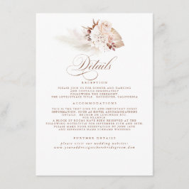 Pampas Grass Elegante weiche Pastellfarben Details Begleitkarte