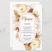 Pampas Grass Elfenbeinblume Geburtstagskarte (Vorne/Hinten)