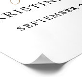 Pampas Grass Engagement Party Begrüßungsunterschri Poster (Ecke)