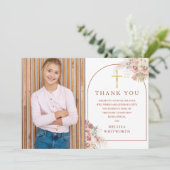 Pampas Grass Erste Heilige Kommune Dankeskarte (Stehend Vorderseite)