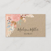 Pampas Grass Eucalyptus Florist Visitenkarte (Vorderseite)