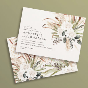 Pampas grass eucalyptus Moderne rustikale Hochzeit