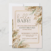 Pampas Grass Fall Einfache Kinderdusche Einladung (Vorderseite)