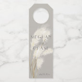 Pampas Grass Flaschenanhänger (Vorderseite)