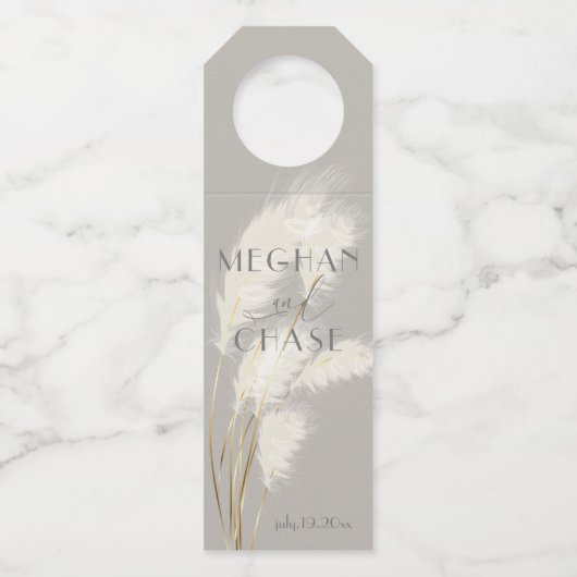 Pampas Grass Flaschenanhänger (Vorderseite)