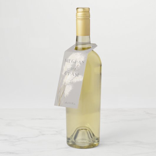 Pampas Grass Flaschenanhänger (Angewinkelt)