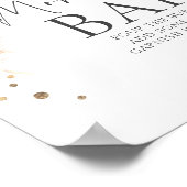 Pampas Grass Floral Baby Shower Mama-osa Bar Poster (Ecke)