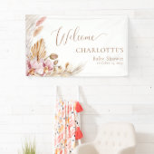 Pampas Grass Floral | Begrüßungsbanner für Babydus Banner (Insitu)