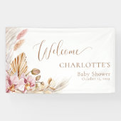 Pampas Grass Floral | Begrüßungsbanner für Babydus Banner (Horizontal)