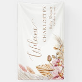 Pampas Grass Floral | Begrüßungsbanner für Babydus Banner (Vertikal)