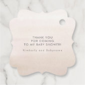 Pampas Grass Floral Boho Baby Dusche Vielen Dank Geschenkanhänger (Rückseite)