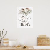 Pampas Grass Floral Boho Brautparty Willkommen Poster (Küche)