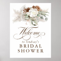Pampas Grass Floral Boho Brautparty Willkommen