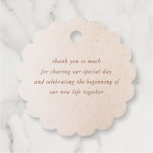 Pampas Grass Floral Boho Exotic Vielen Dank Geschenkanhänger (Rückseite)