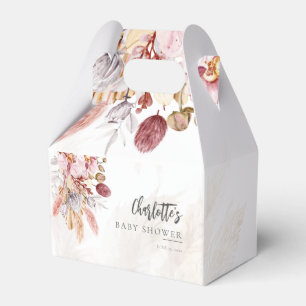 Pampas Grass Floral Boho Girl Babydusche Geschenkschachtel