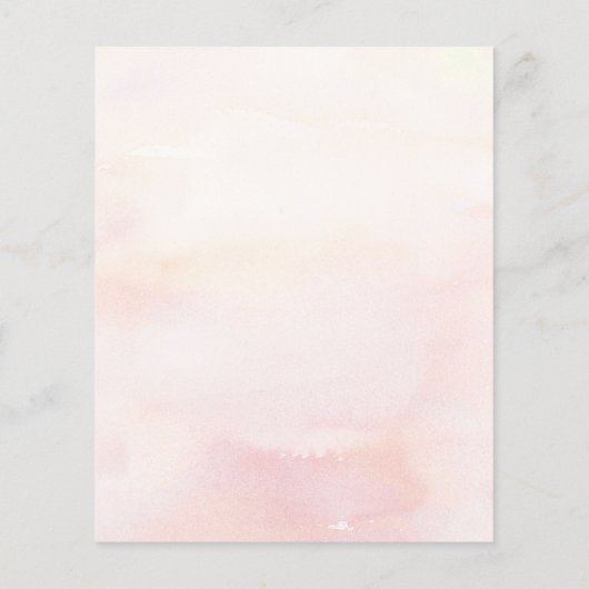 Pampas Grass Floral Botanisches Pink Menü (Hinten)