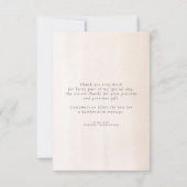Pampas Grass Floral Brautparty Vielen Dank Dankeskarte (Rückseite)