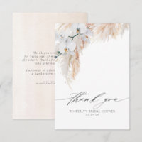 Pampas Grass Floral Brautparty Vielen Dank