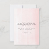 Pampas Grass Floral Brautparty Vielen Dank Dankeskarte (Rückseite)