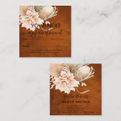 Pampas Grass Floral Burgund Terracotta auf dem Mon Terminkarte (Vorne/Hinten)