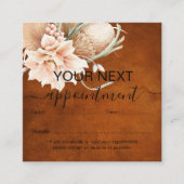 Pampas Grass Floral Burgund Terracotta auf dem Mon Terminkarte (Vorderseite)