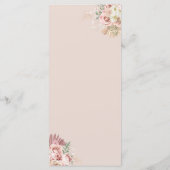 Pampas Grass Floral Erste Heilige Kommune Menükarte (Rückseite)