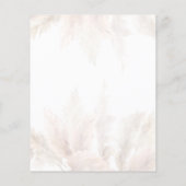 Pampas Grass Floral Girl Babydusche (Rückseite)