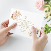 Pampas Grass Floral Gracias Con Oración Bautizo Dankeskarte