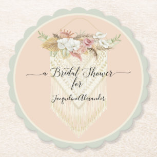 Pampas Grass Floral Greenery Macrame Brautparty Untersetzer