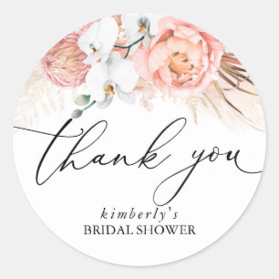 Pampas Grass Floral Pink jede Veranstaltung Vielen Runder Aufkleber