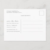 Pampas Grass Floral Rustikales Holz Save the Date Ankündigungspostkarte (Rückseite)