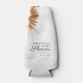 Pampas Grass Floral Script Baby Dusche Flaschenkühler (Vorderseite)