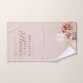 Pampas Grass Floral Script Brautparty Handtuch (Handtuch)