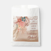 Pampas Grass Floral Terracotta Boho Chic Wedding Geschenktütchen (Vorderseite)