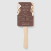 Pampas Grass Floral Terracotta Hochzeitsprogramm Fächer (Rückseite)