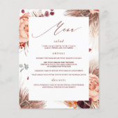 Pampas Grass Floral Terracotta Menü (Vorne)