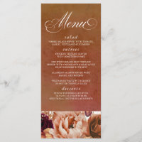 Pampas Grass Floral Terracotta Menü