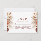 Pampas Grass Floral Terracotta Wedding RSVP Card Karte (Vorderseite)