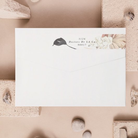 Pampas Grass Floral Tropischer Dschungel Adresse