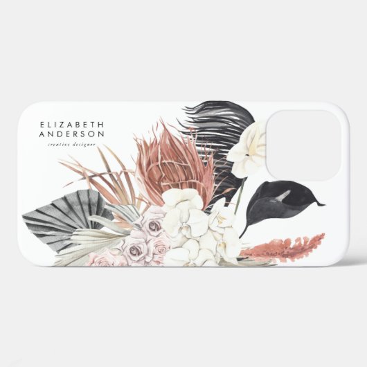 Pampas Grass Floral Tropischer Dschungel Case-Mate iPhone Hülle (Rückseite (Horizontal))