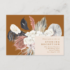 Pampas Grass Floral Tropischer Dschungel Empfang C Begleitkarte