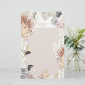 Pampas Grass Floral Tropischer Jungle Briefpapier (Stehend Vorderseite)