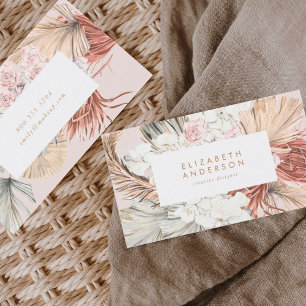 Pampas Grass Floral Tropischer Jungle Visitenkarte