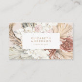 Pampas Grass Floral Tropischer Jungle Visitenkarte (Vorderseite)