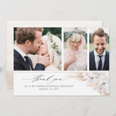 Pampas Grass Floral Wedding Danke Foto (Vorne/Hinten)