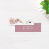 Pampas Grass Floral Wedding Registrierungskarte ei (Schreibtisch)