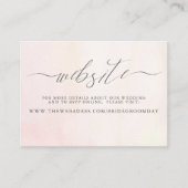 Pampas Grass Floral Wedding Website Business Card Visitenkarte (Vorderseite)