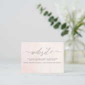 Pampas Grass Floral Wedding Website Business Card Visitenkarte (Stehend Vorderseite)